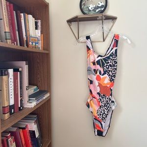 SHEIN women’s strappy one piece, animal, print, mixed media